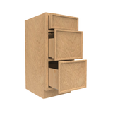 Slim Shaker Karamel - 15 Inch Vanity Drawer Base Cabinet - 15" Width x 34.5" Height x 21" Depth