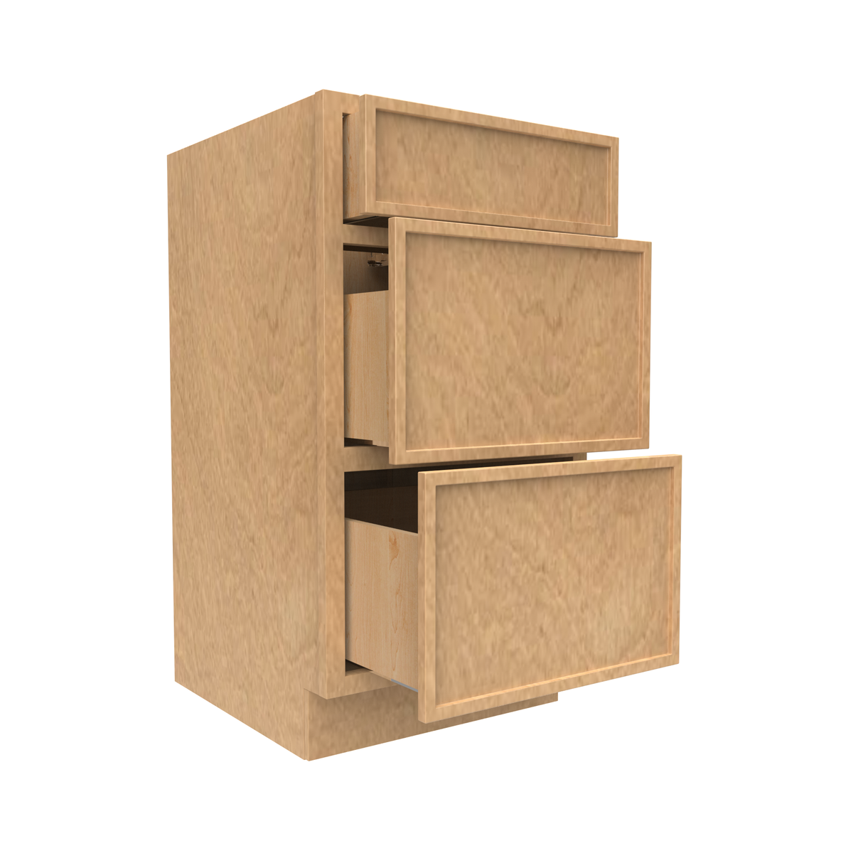 Slim Shaker Karamel - 18 Inch Vanity Drawer Base Cabinet - 18" Width x 34.5" Height x 21" Depth