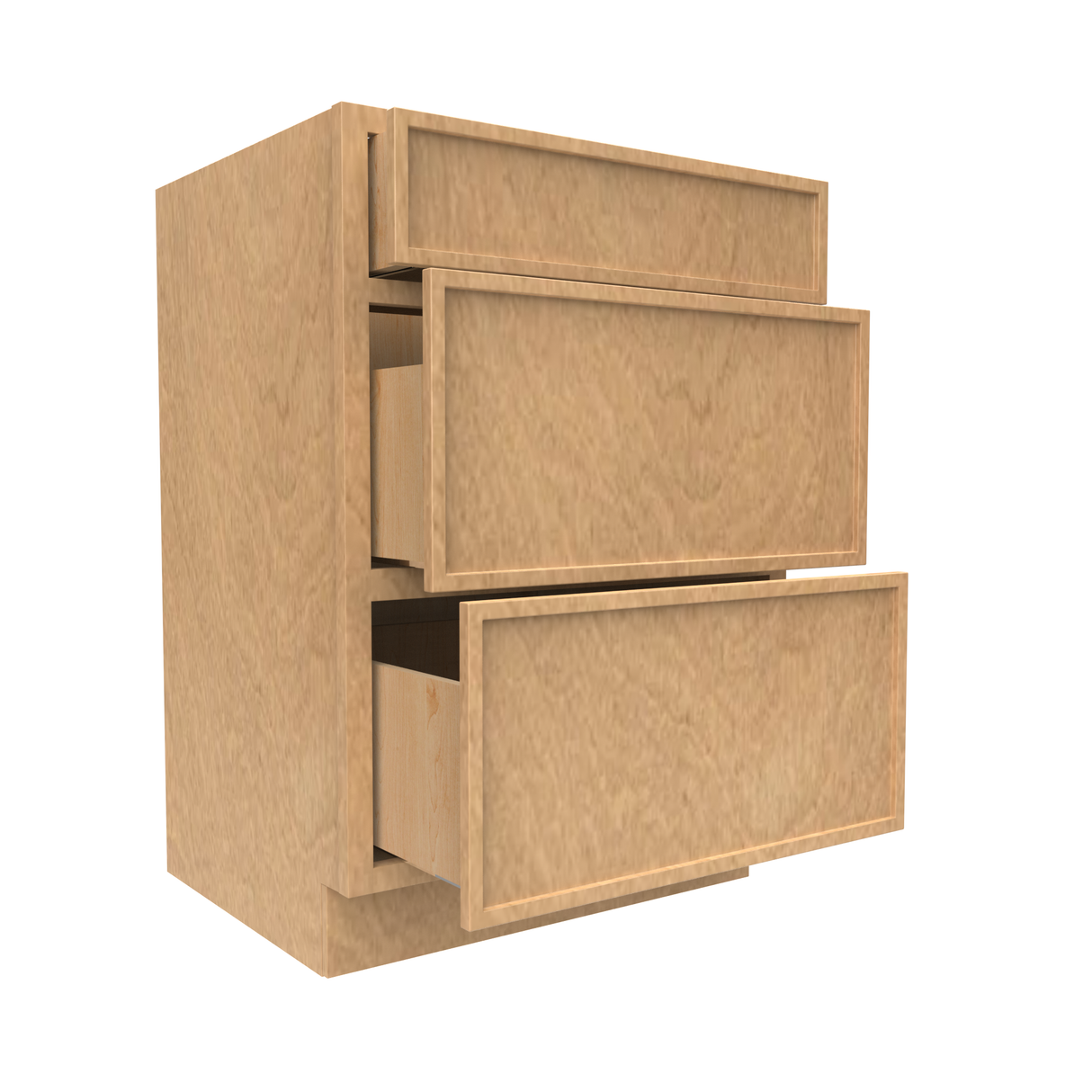 Slim Shaker Karamel - 24 Inch Vanity Drawer Base Cabinet - 24" Width x 34.5" Height x 21" Depth