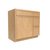 Slim Shaker Karamel - 36 Inch Vanity Sink Drawer Base Cabinet - 36" Width x 34.5" Height x 21" Depth