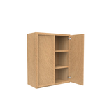 Slim Shaker Karamel - 24 Inch Height Double Door Wall Cabinet - 24" Width x 30" Height x 12" Depth