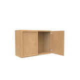 Slim Shaker Karamel - 30 Inch Height Double Door Wall Cabinet - 30" Width x 21" Height x 12" Depth
