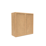 Slim Shaker Karamel - 30 Inch Height Double Door Wall Cabinet - 30" Width x 30" Height x 12" Depth