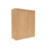 Slim Shaker Karamel - 30 Inch Height Double Door Wall Cabinet - 30" Width x 36" Height x 12" Depth