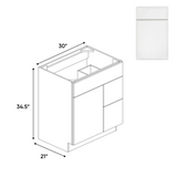 Slim Shaker Oatmeal - 30 Inch Vanity Sink Drawer Base Cabinet - 30" Width x 34.5" Height x 21" Depth