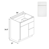 Slim Shaker Oatmeal - 36 Inch Vanity Sink Drawer Base Cabinet - 36" Width x 34.5" Height x 21" Depth