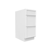 Slim Shaker Oatmeal - 15 Inch Three Drawer Base Cabinet - 15" Width x 34.5" Height x 24" Depth