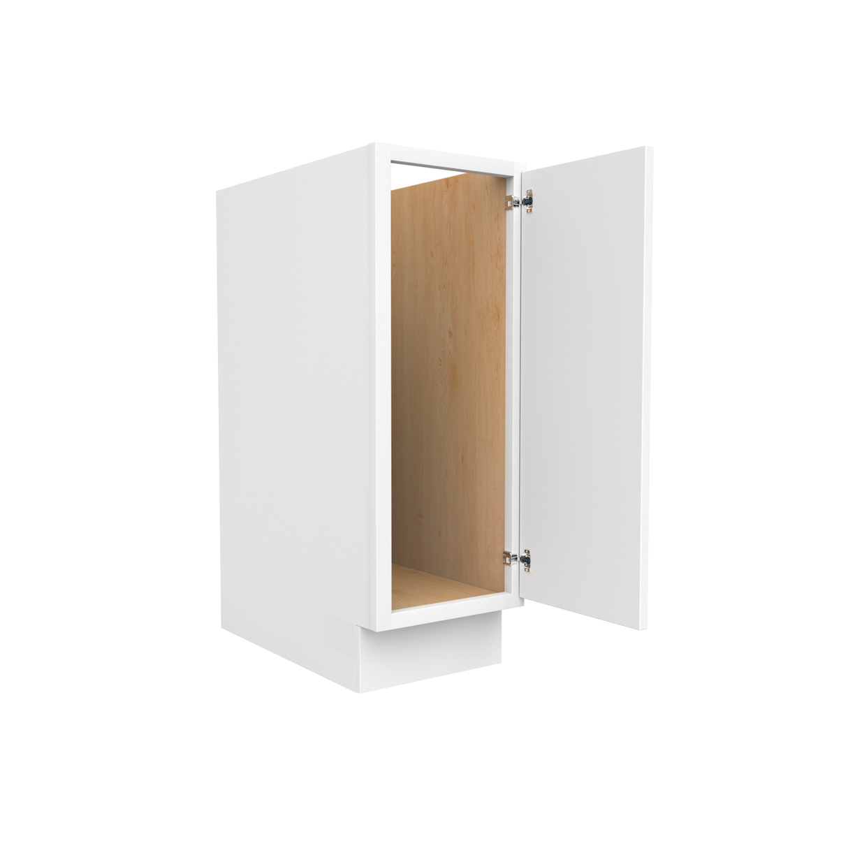 Slim Shaker Oatmeal - 12 Inch Full Height Single Door Base Cabinet - 12" Width x 34.5" Height x 24" Depth
