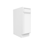 Slim Shaker Oatmeal - 12 Inch Single Door Base Cabinet - 12" Width x 34.5" Height x 24" Depth
