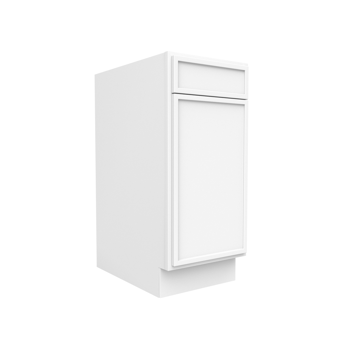 Slim Shaker Oatmeal - 15 Inch Single Door Base Cabinet - 15" Width x 34.5" Height x 24" Depth