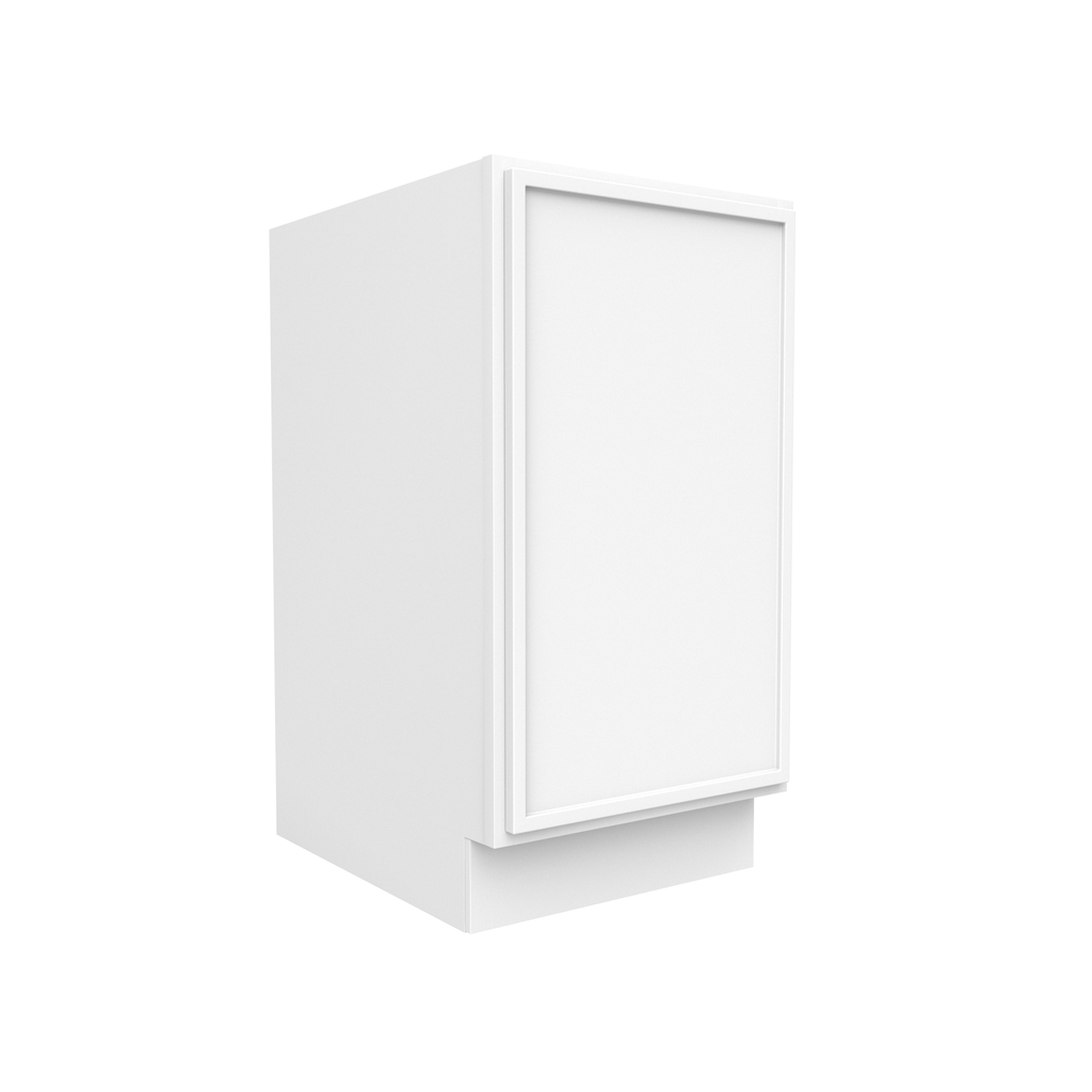 Slim Shaker Oatmeal - 18 Inch Full Height Single Door Base Cabinet - 18