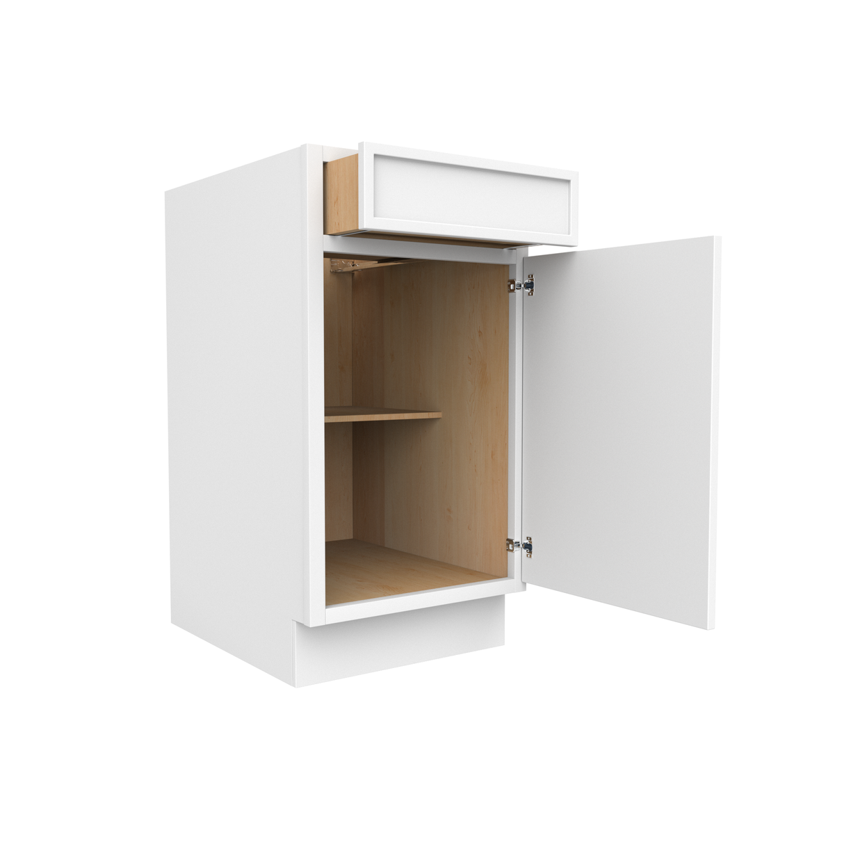 Slim Shaker Oatmeal - 18 Inch Single Door Base Cabinet - 18" Width x 34.5" Height x 24" Depth