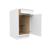 Slim Shaker Oatmeal - 18 Inch Single Door Base Cabinet - 18" Width x 34.5" Height x 24" Depth