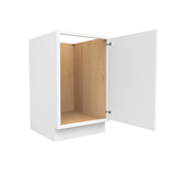 Slim Shaker Oatmeal - 21 Inch Full Height Single Door Base Cabinet - 21" Width x 34.5" Height x 24" Depth