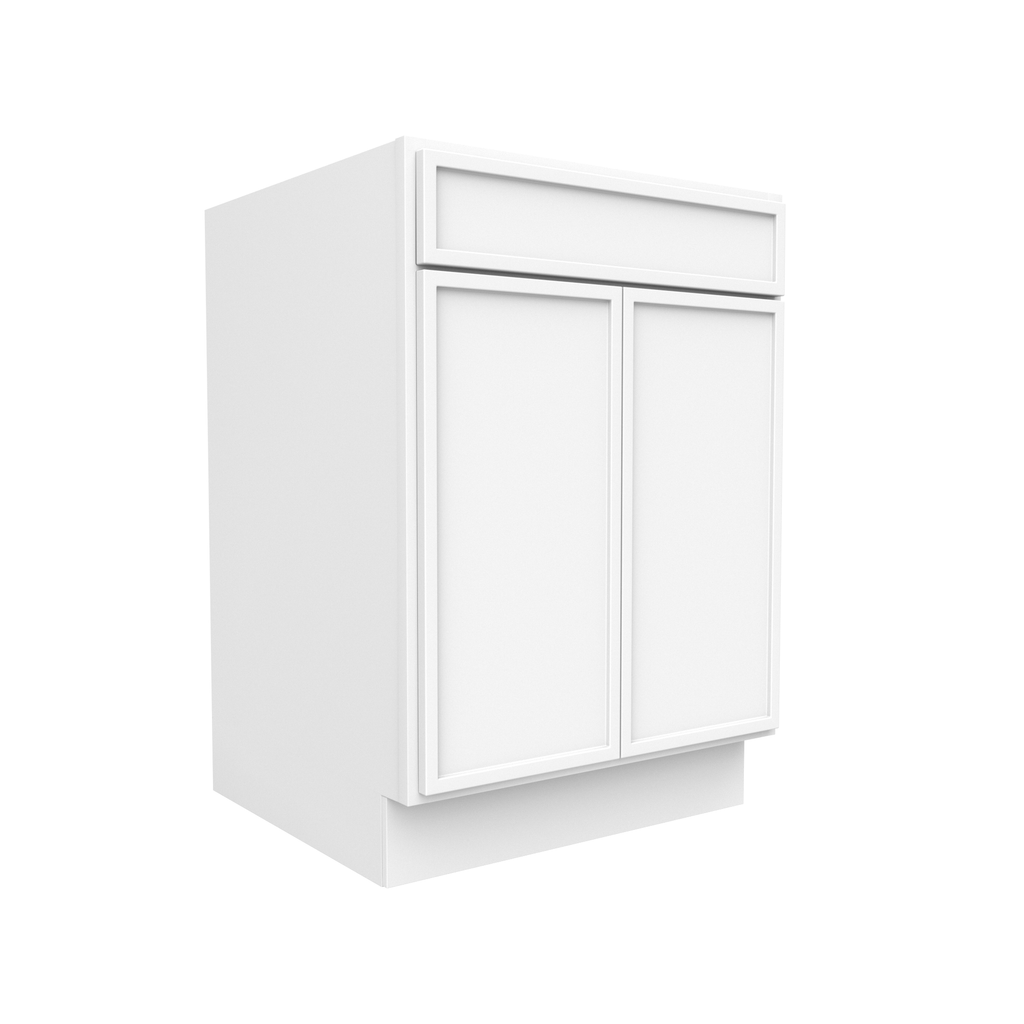 Slim Shaker Oatmeal - 24 Inch Double Door Base Cabinet - 24