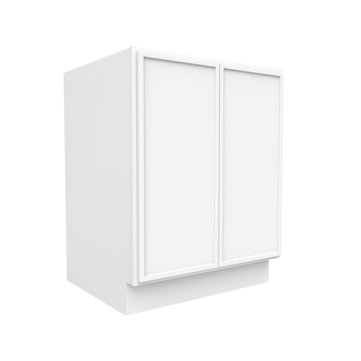 Slim Shaker Oatmeal - 27 Inch Full Height Double Door Base Cabinet - 27" Width x 34.5" Height x 24" Depth