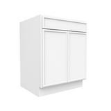 Slim Shaker Oatmeal - 27 Inch Double Door Base Cabinet - 27" Width x 34.5" Height x 24" Depth