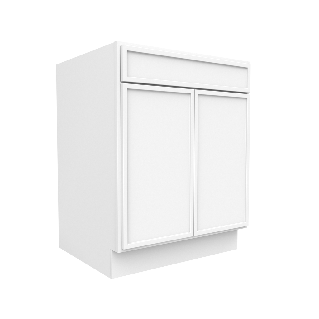 Slim Shaker Oatmeal - 27 Inch Double Door Base Cabinet - 27