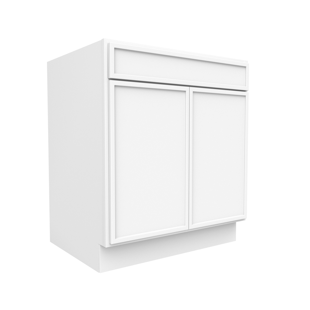 Slim Shaker Oatmeal - 30 Inch Double Door Base Cabinet - 30