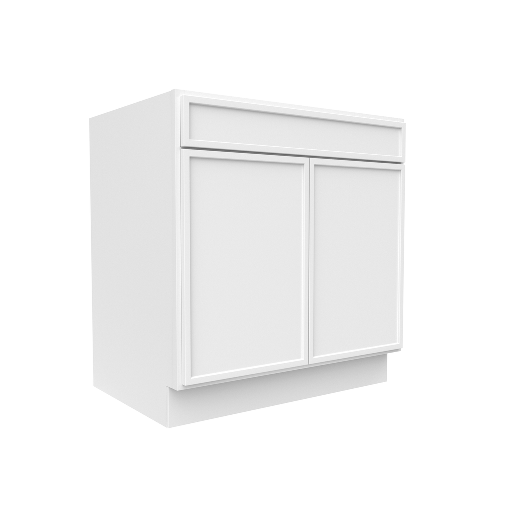 Slim Shaker Oatmeal - 33 Inch Double Door Base Cabinet - 33
