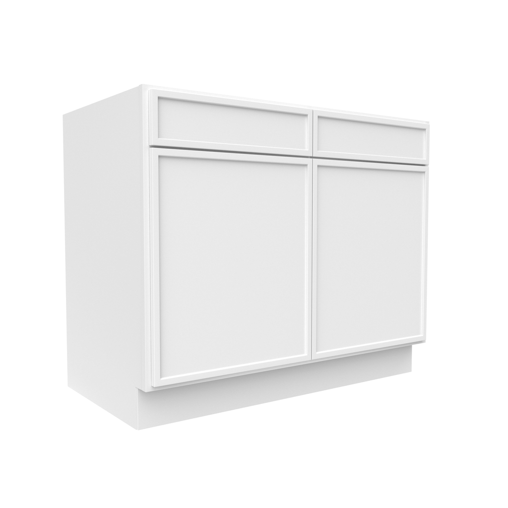 Slim Shaker Oatmeal - 42 Inch Double Door Base Cabinet - 42