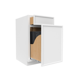 Slim Shaker Oatmeal - 18 Inch Waste Basket Base Cabinet - 18" Width x 34.5" Height x 24" Depth