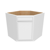 Slim Shaker Oatmeal - 36 Inch Diagnonal Corner Sink Base Cabinet - 36" Width x 34.5" Height x 24" Depth
