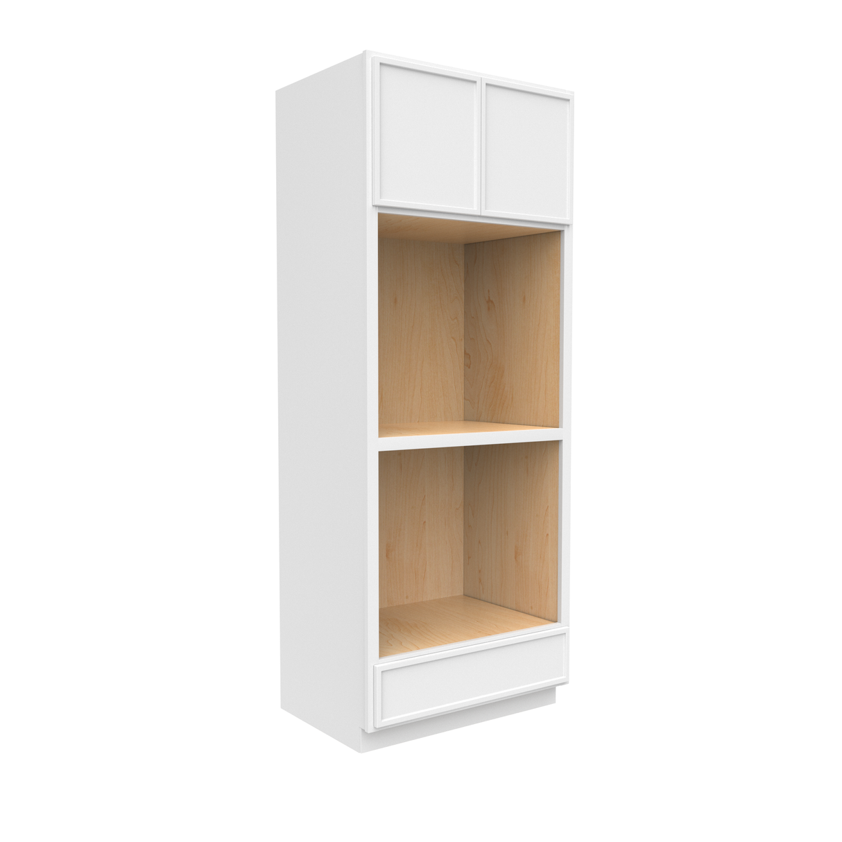 Slim Shaker Oatmeal - 33 Inch Double Oven Tall Cabinet - 33" Width x 84" Height x 24" Depth