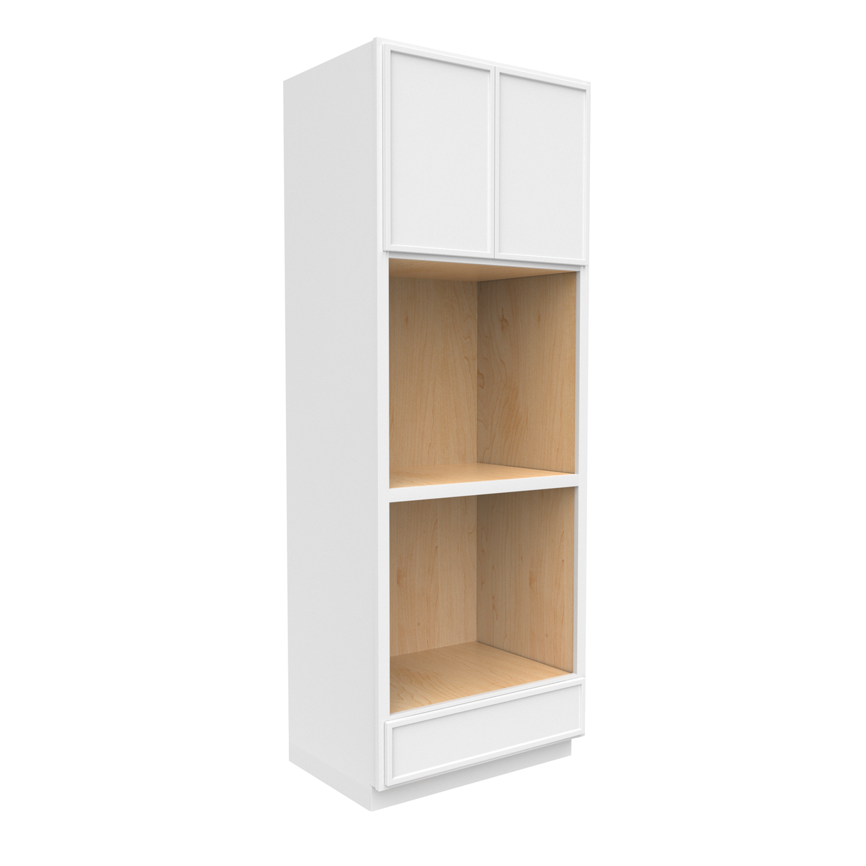 Slim Shaker Oatmeal - 33 Inch Double Oven Tall Cabinet - 33" Width x 90" Height x 24" Depth