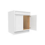Slim Shaker Oatmeal - 30 Inch Sink Base Cabinet - 30" Width x 34.5" Height x 24" Depth