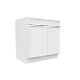 Slim Shaker Oatmeal - 33 Inch Sink Base Cabinet - 33" Width x 34.5" Height x 24" Depth