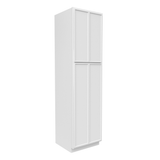 Slim Shaker Oatmeal - 24 Inch Double Door Pantry Tall Cabinet - 24" Width x 90" Height x 24" Depth
