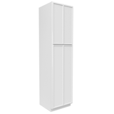 Slim Shaker Oatmeal - 24 Inch Double Door Pantry Tall Cabinet - 24" Width x 96" Height x 24" Depth
