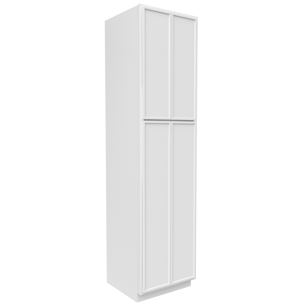 Slim Shaker Oatmeal - 24 Inch Double Door Pantry Tall Cabinet - 24