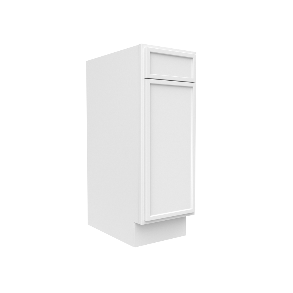Slim Shaker Oatmeal - 12 Inch Vanity Base Cabinet - 12