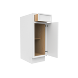 Slim Shaker Oatmeal - 12 Inch Vanity Base Cabinet - 12" Width x 34.5" Height x 21" Depth