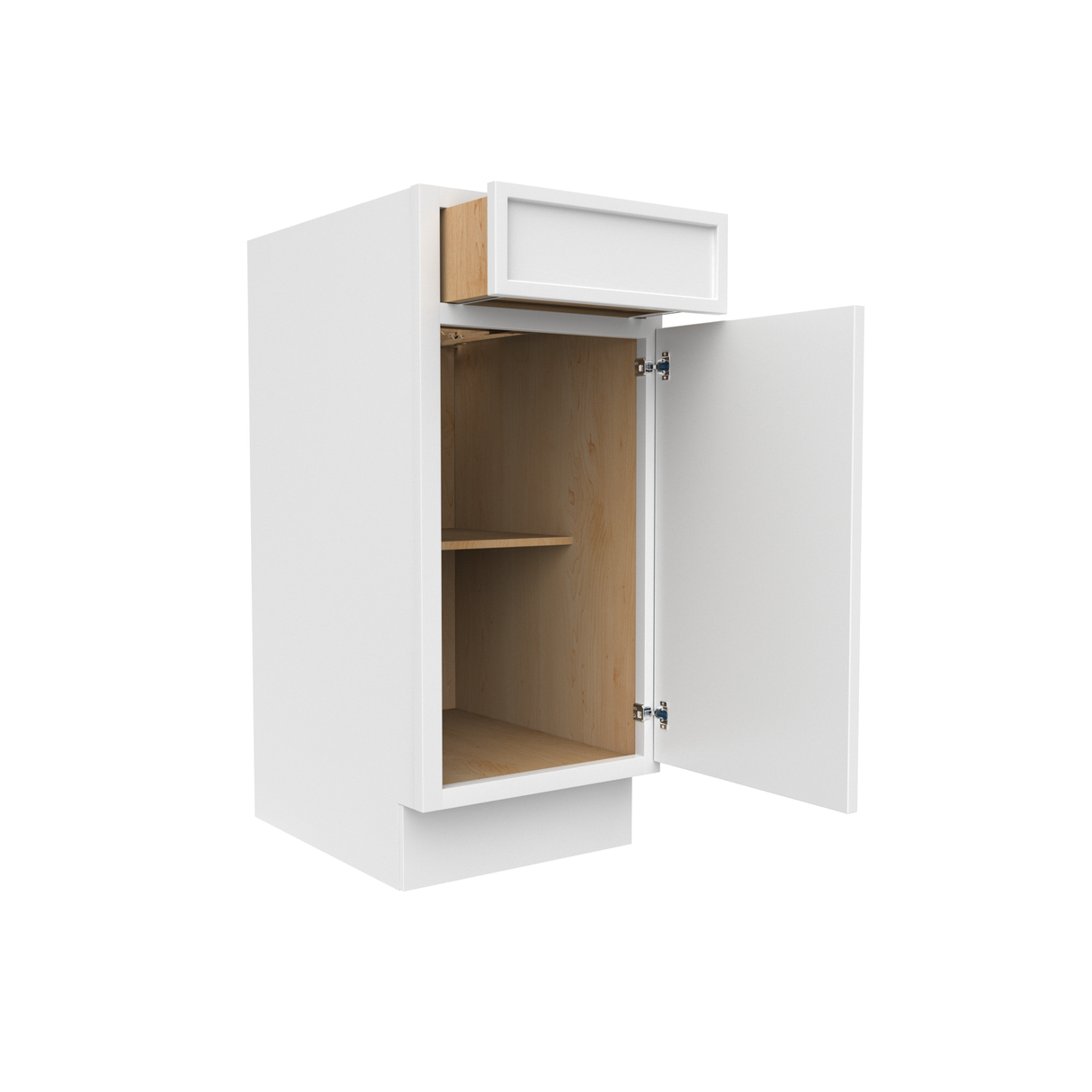 Slim Shaker Oatmeal - 15 Inch Vanity Base Cabinet - 15" Width x 34.5" Height x 21" Depth