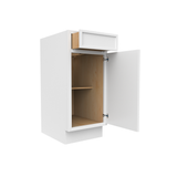 Slim Shaker Oatmeal - 15 Inch Vanity Base Cabinet - 15" Width x 34.5" Height x 21" Depth