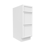Slim Shaker Oatmeal - 12 Inch Vanity Drawer Base Cabinet - 12" Width x 34.5" Height x 21" Depth