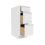 Slim Shaker Oatmeal - 12 Inch Vanity Drawer Base Cabinet - 12" Width x 34.5" Height x 21" Depth