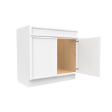 Slim Shaker Oatmeal - 36 Inch Vanity Sink Base Cabinet - 36" Width x 34.5" Height x 21" Depth
