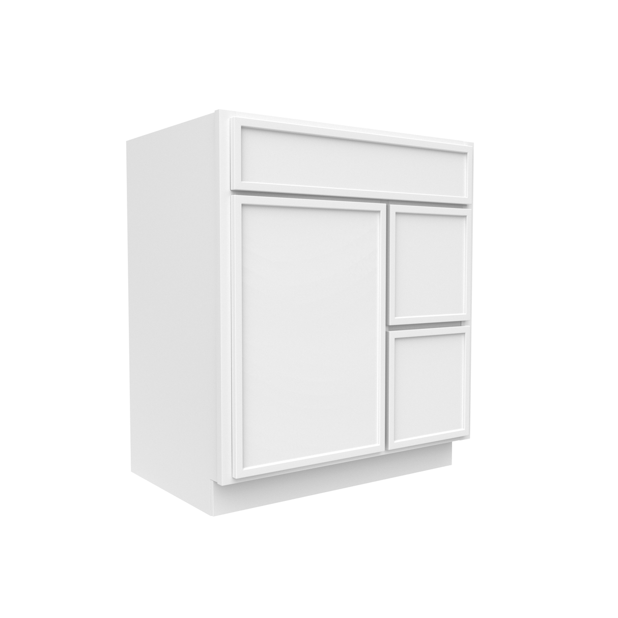 Slim Shaker Oatmeal - 30 Inch Vanity Sink Drawer Base Cabinet - 30" Width x 34.5" Height x 21" Depth