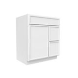 Slim Shaker Oatmeal - 30 Inch Vanity Sink Drawer Base Cabinet - 30" Width x 34.5" Height x 21" Depth