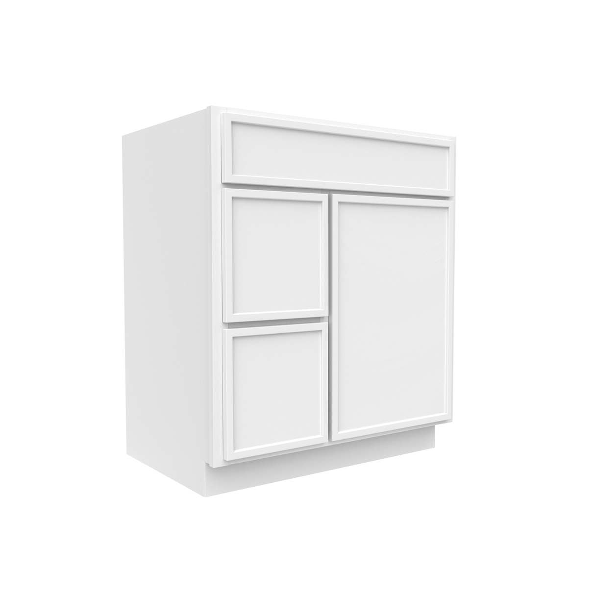 Slim Shaker Oatmeal - 30 Inch Vanity Sink Drawer Base Cabinet - 30" Width x 34.5" Height x 21" Depth