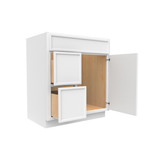 Slim Shaker Oatmeal - 30 Inch Vanity Sink Drawer Base Cabinet - 30" Width x 34.5" Height x 21" Depth