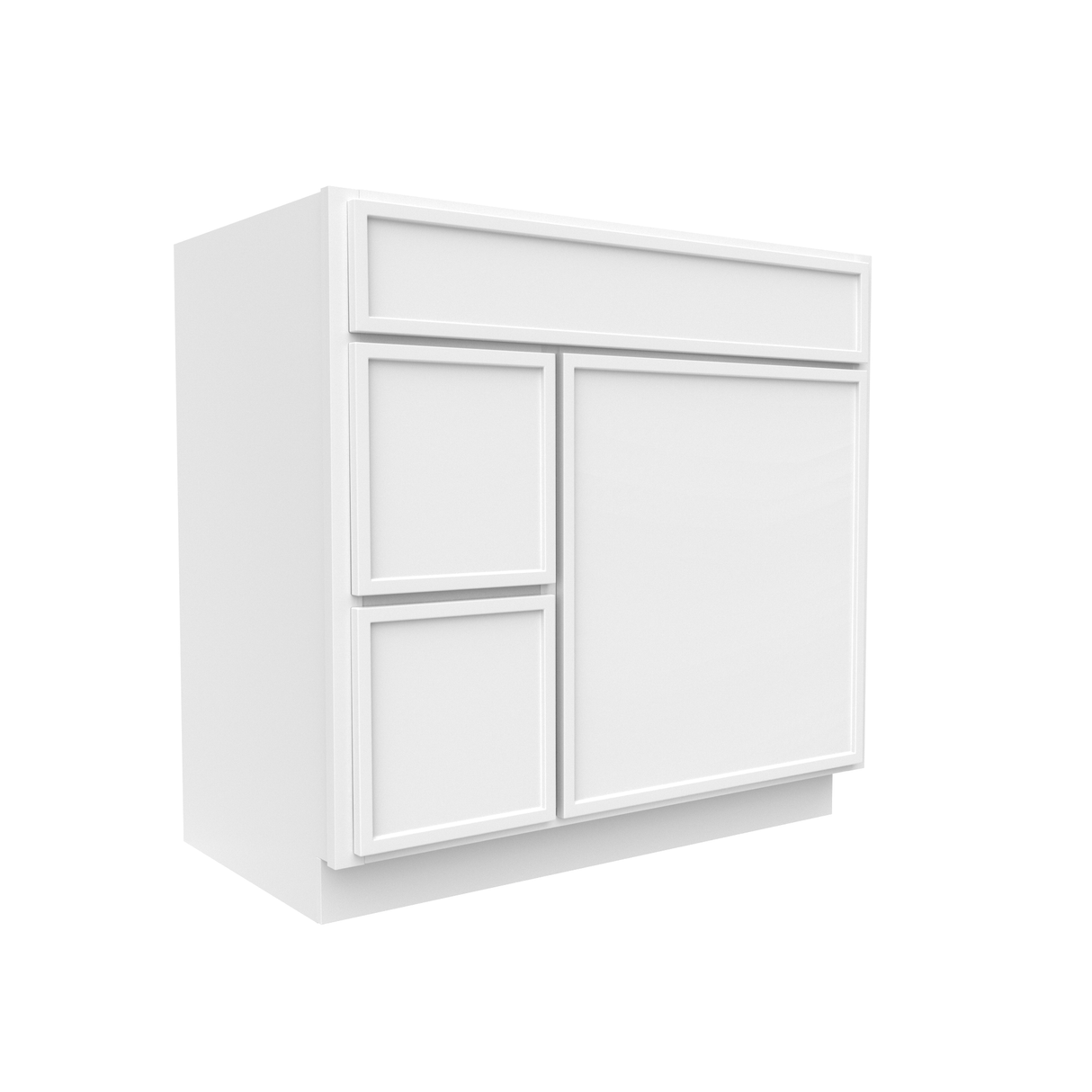 Slim Shaker Oatmeal - 36 Inch Vanity Sink Drawer Base Cabinet - 36" Width x 34.5" Height x 21" Depth