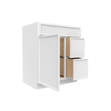 Slim Shaker Oatmeal - 30 Inch Vanity Sink Drawer Base Cabinet - 30" Width x 34.5" Height x 21" Depth