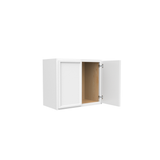 Slim Shaker Oatmeal - 24 Inch Height Double Door Wall Cabinet - 24" Width x 18" Height x 12" Depth