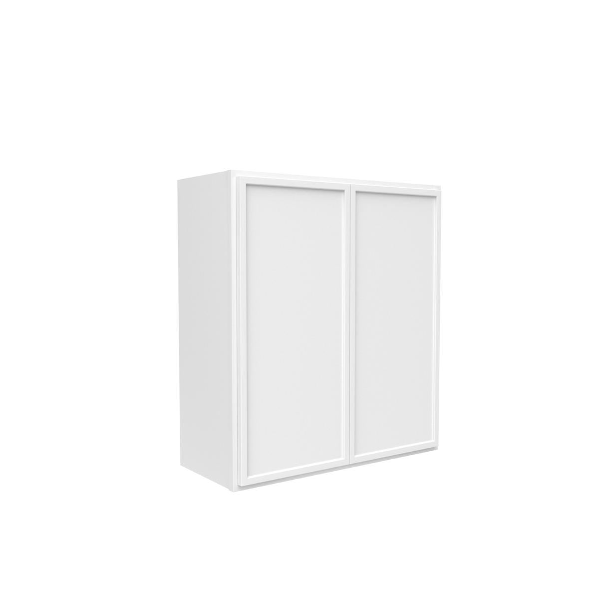 Slim Shaker Oatmeal - 27 Inch Height Double Door Wall Cabinet - 27" Width x 30" Height x 12" Depth