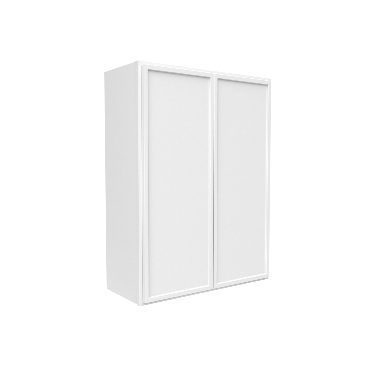Slim Shaker Oatmeal - 27 Inch Height Double Door Wall Cabinet - 27" Width x 36" Height x 12" Depth